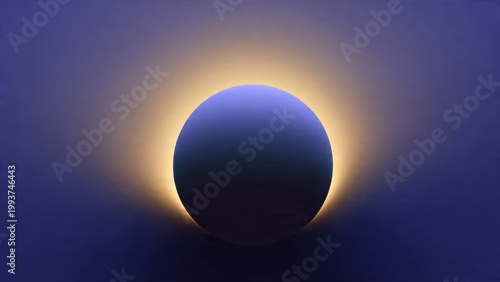 Solar Eclipse with Corona Glow