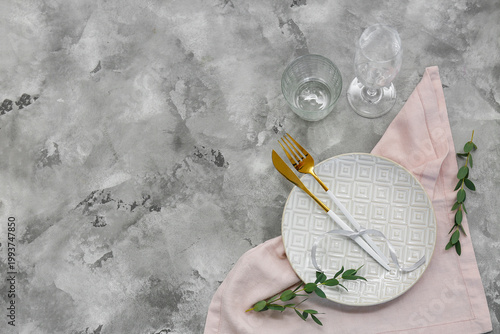 Beautiful table setting wit...