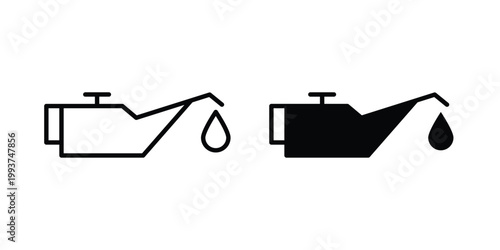 Oil can icon solid glyph and line series icons
