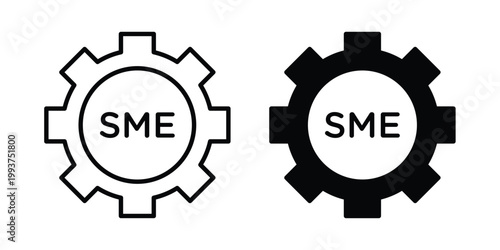 SME icon solid glyph and line series icons