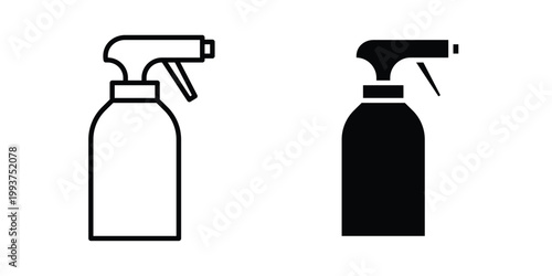 Spray bottle icon solid glyph and line series icons