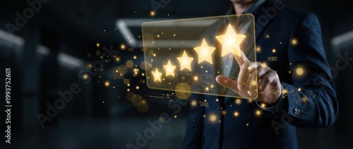 Enhancing customer experience with digital star ratings business environment interactive content corporate perspective performance improvement concept