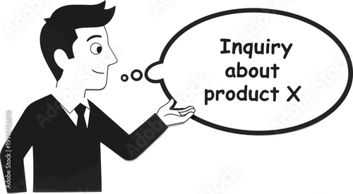 Professional asks a question about a specific product in a business.