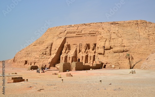 Obraz na plátně A view of the Temple of Ramses II in Abu Simbel, Egypt.