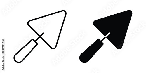 Trowel icon solid glyph and line series icons