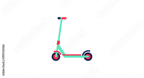 Illustrated scooter design on a white background for recreational transportation