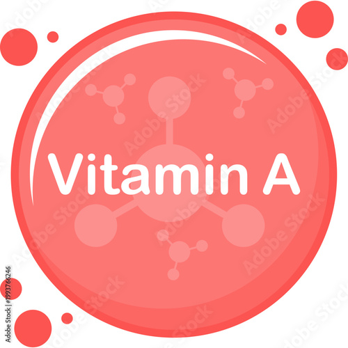 Vitamin A molecule Illustration Design