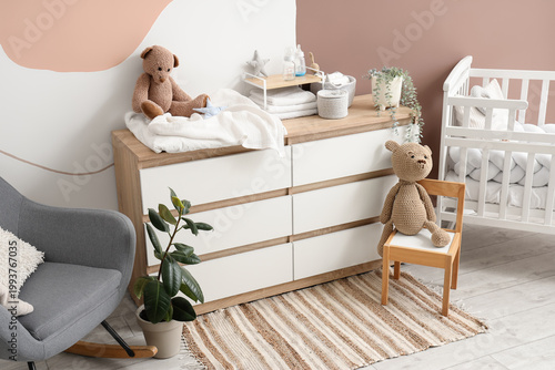 Interior of nursery with co...