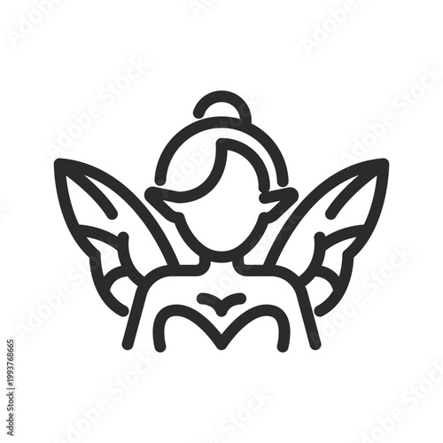 Fairy woman icon. Simple Fairy woman icon for social media, app and web design. Vector illustration