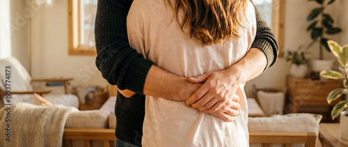 support comfort embrace tenderness cozy home trust connection warmth care soft indoor embrace near the window shows reassurance affection and calm emotional safety for support wellness and home themes