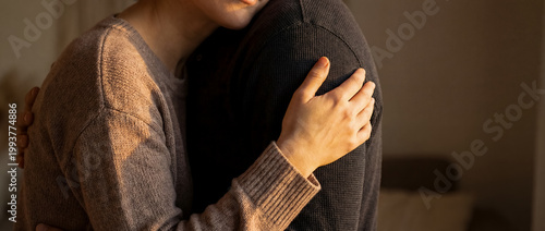 support comfort embrace tenderness cozy home trust connection warmth care an intimate close hug in warm light shows reassurance affection and safety for wellness and support themes