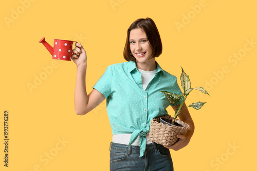 Beautiful young woman with ...