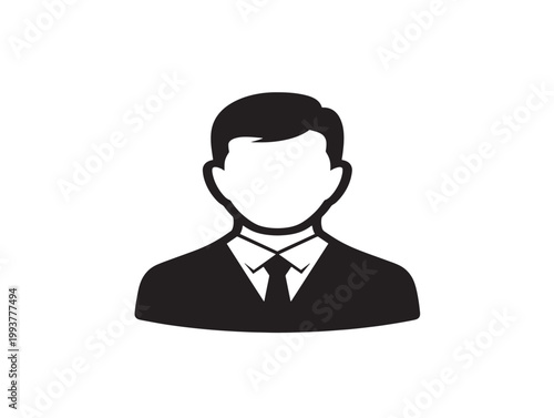 faceless businessman in suit vector illustration flat design