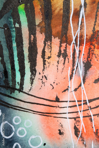A Colourful Watercolour Paint Brush Stroke for Background
