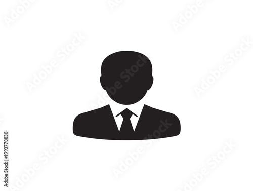 minimalist business professional avatar flat design vector illustration