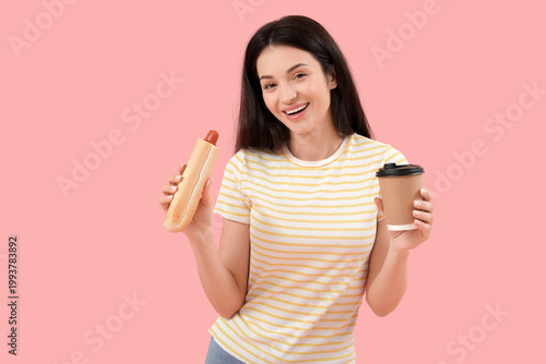 Young happy woman with tast...