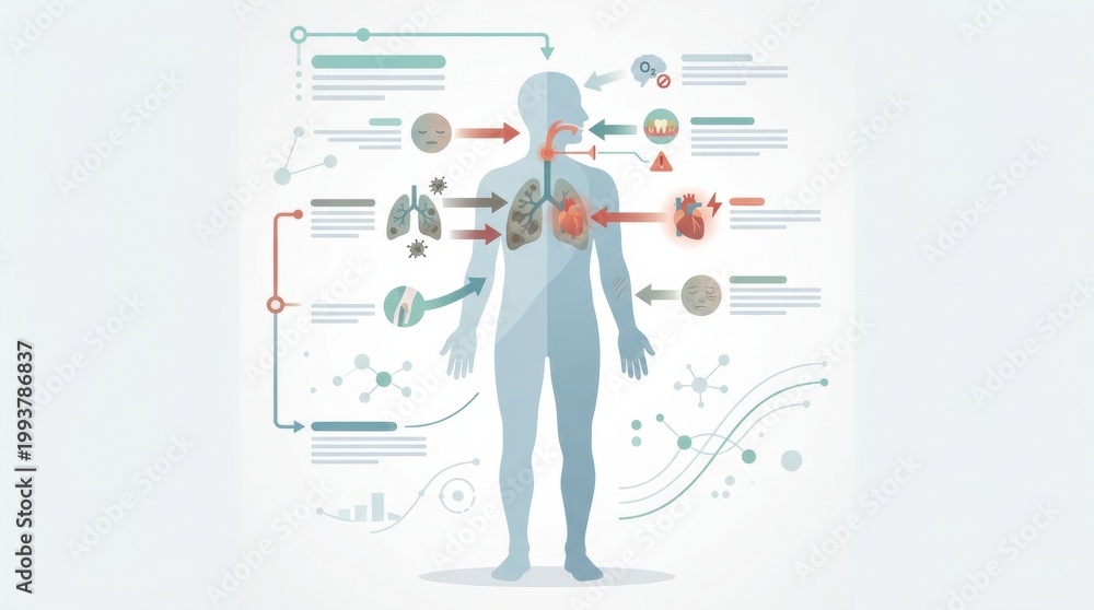 Obraz premium Effects of Smoking on the Human Body Timeline for Addiction Recovery and Healthcare Success