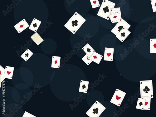 Poker Playing Cards Suits Pattern Background