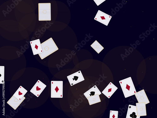 Vegas Playing Cards Casino Pattern Design