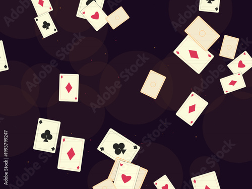 Playing Cards Poker Pattern Casino Background