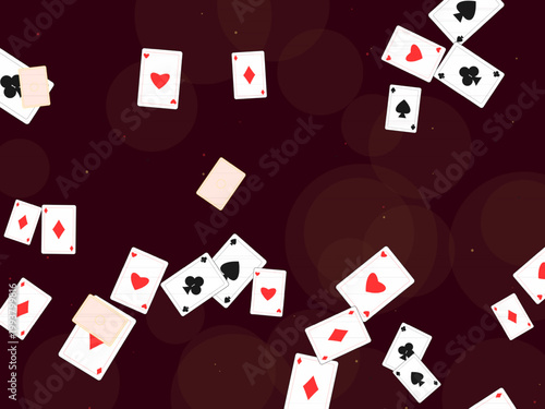Playing Cards Poker Pattern Casino Background