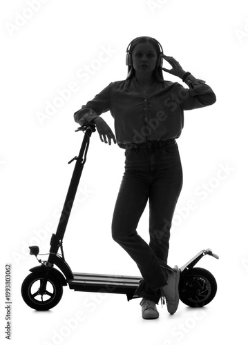 Silhouette of young woman i...