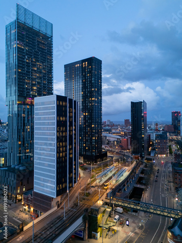 Deansgate at twilight