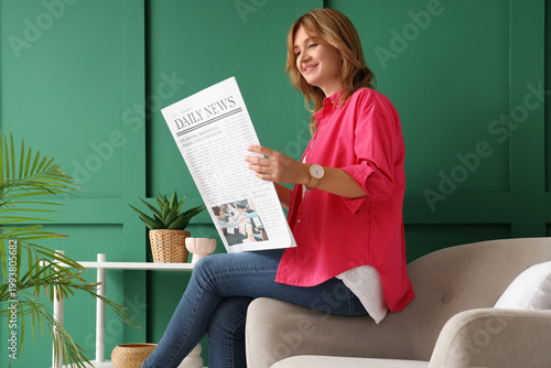 Pretty young woman with new...