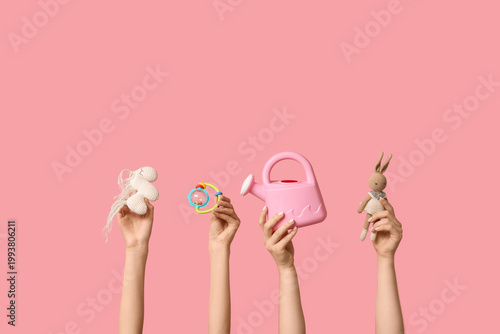 Female hands with different...