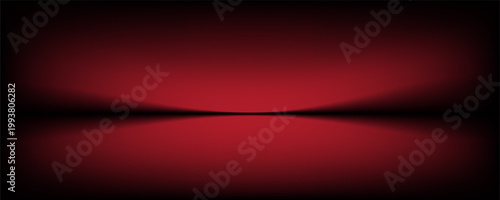 Abstract gradient podium background. Empty red 3D studio background. Clean scene for product presentation mockup template. eps 10