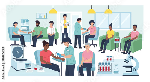 People working in office environment together.