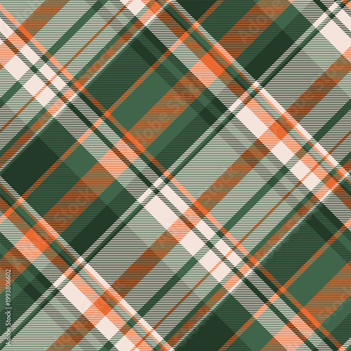Oktoberfest background seamless plaid, pyjamas vector pattern check. Jersey textile tartan texture fabric in green and light colors.