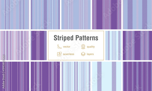 Striped pattern set tailored for cardigans. Seamless repeats add warmth and style to layered outfits. Vector format scales easily.