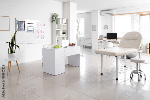 Workplace of osteopath with...