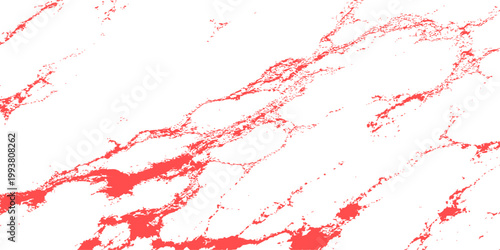 Red paint splashes and blood splatter create a grunge watercolor texture with ink drops and spray stains on a red backdrop illustration vector design pattern