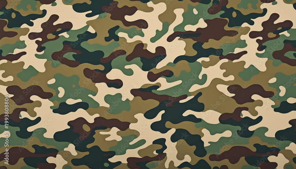 Fototapeta premium camouflage, pattern, military, army, seamless, texture, forest, jungle, background, green, brown, combat, textile, uniform, fabric, design, clothing, abstract