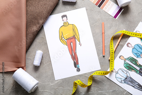 Measuring tape, threads and...