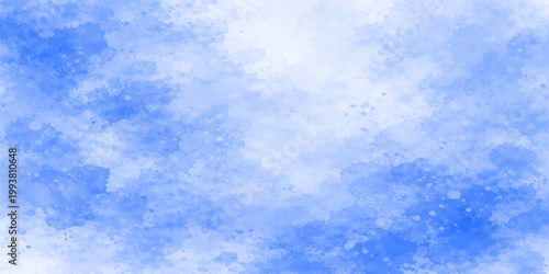 Beautiful bright blue sky with fluffy white cumulus clouds on a clear sunny summer day creating a natural atmosphere