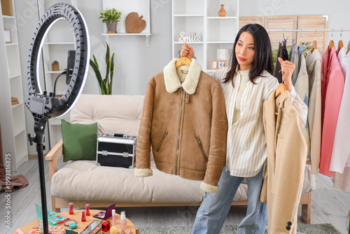 Female Asian fashion blogge...