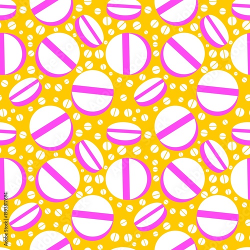 Medicine seamless pills pattern for wrapping paper and doctor clothes and packaging and medical accessories