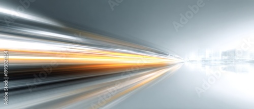Abstract illustration of speed and movement with lines and light