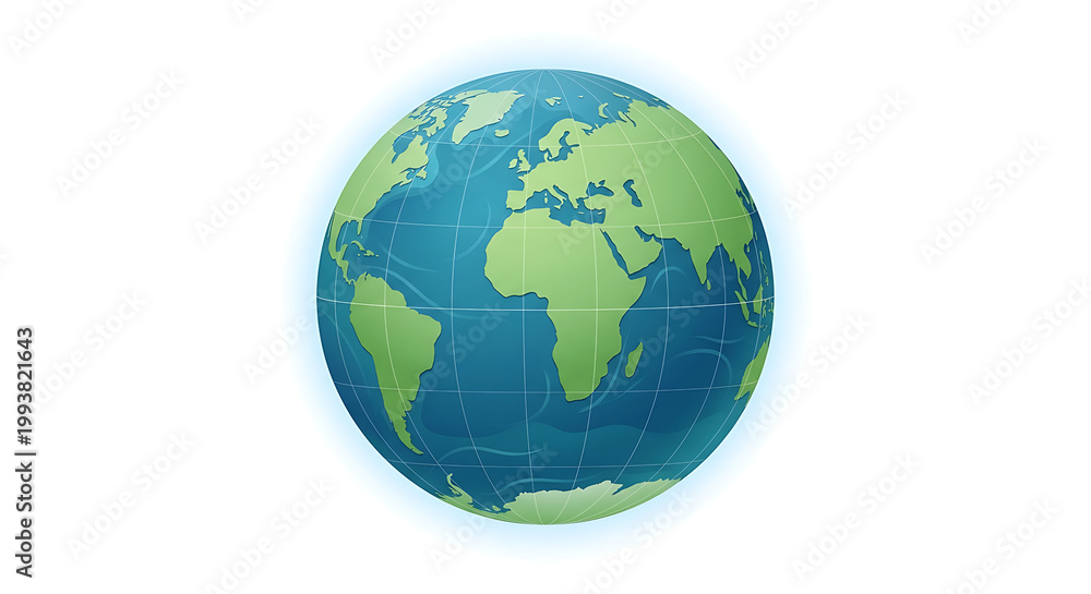 Fototapeta premium Globe Earth Planet World Map.
