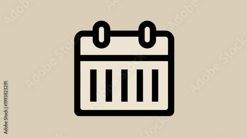Calendar icon vector illustration. Minimalist date, time, schedule, and event planner symbol for appointments, deadlines, and organization.