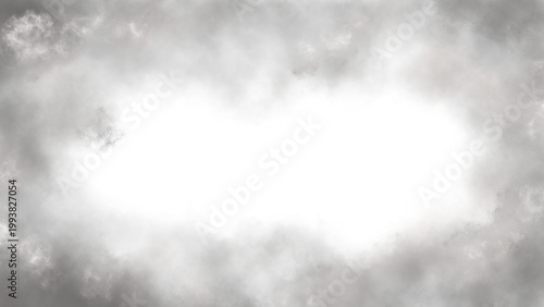 Dark Grey Smoke Frame Overlay, Charcoal Cloud Border with Transparent Background, Moody Grayscale Smoke PNG, 8K Ultra HD