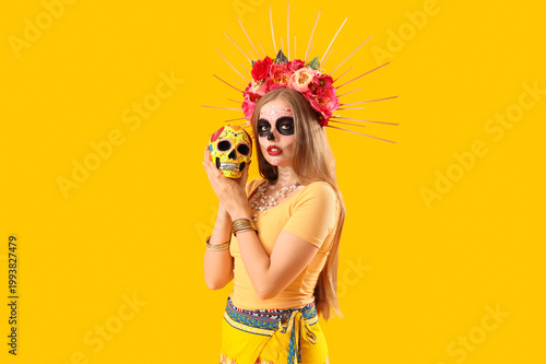 Beautiful young woman with ...
