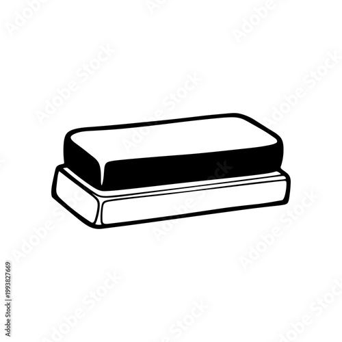 Simple Stylized Eraser Icon for Cleaning and Correction
