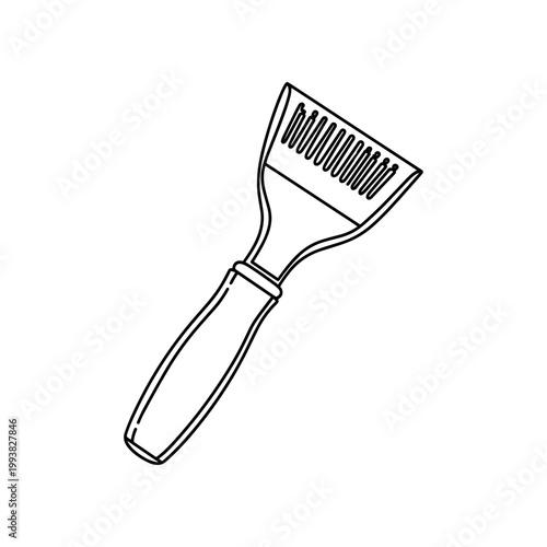Line Art Ice Scraper Tool for Car Windshield Cleaning