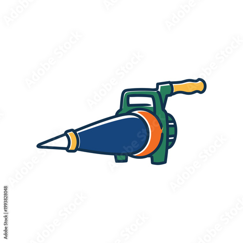 Leaf Blower Tool Illustration - Outdoor Cleaning Equipment