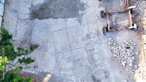 landing urban texture concrete ground drone travel motion downfall chaos grey down flying levitating industrial levitation industry grunge rough surface - Andalusia, Spain - 2025