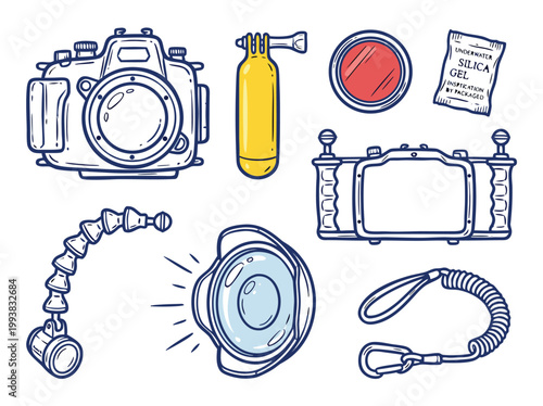 Underwater Camera Gear Housing Mount Filter and Accessories.